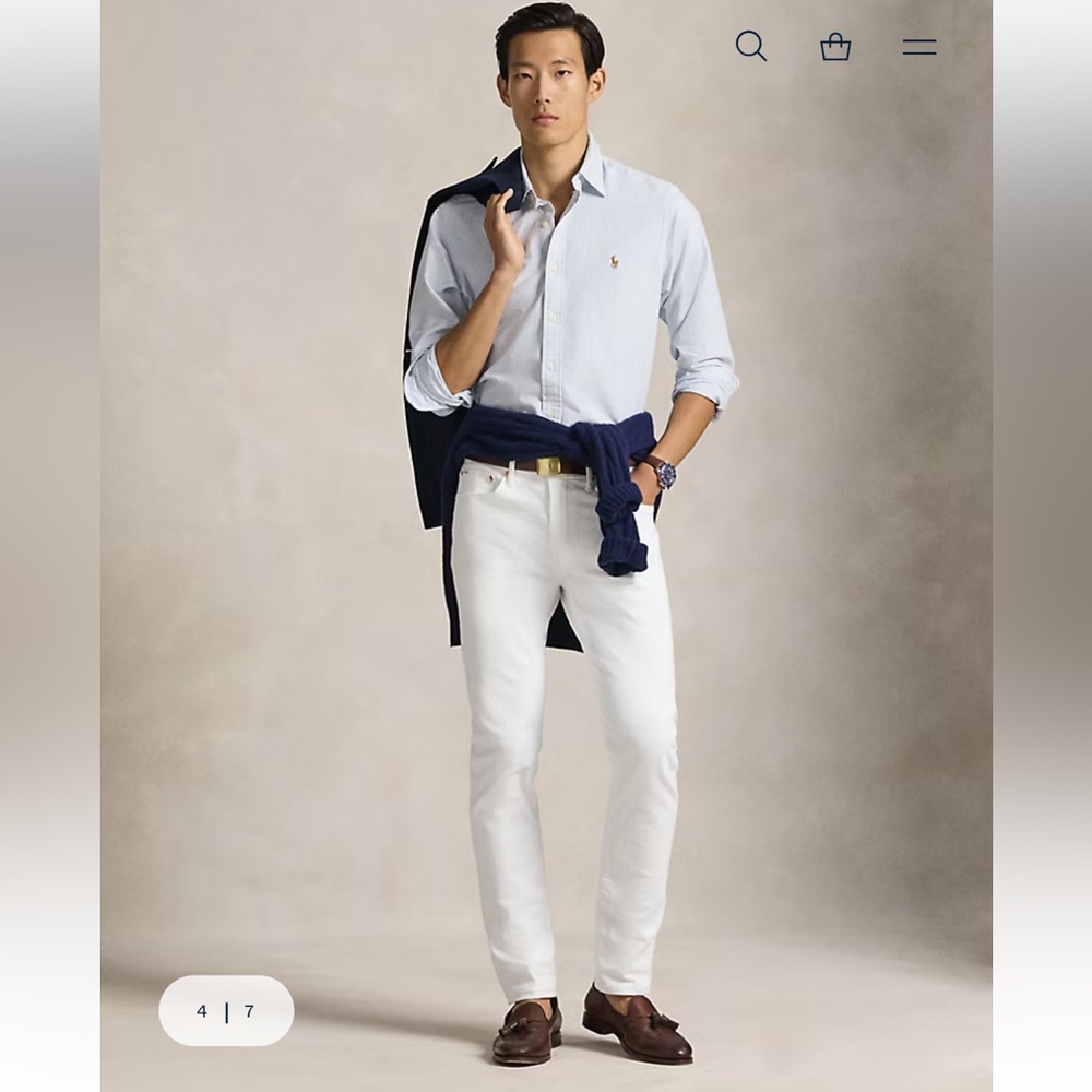 Ralph Lauren Classic Fit Cotton Button Down Long Sleeve Shirt Business Casual
